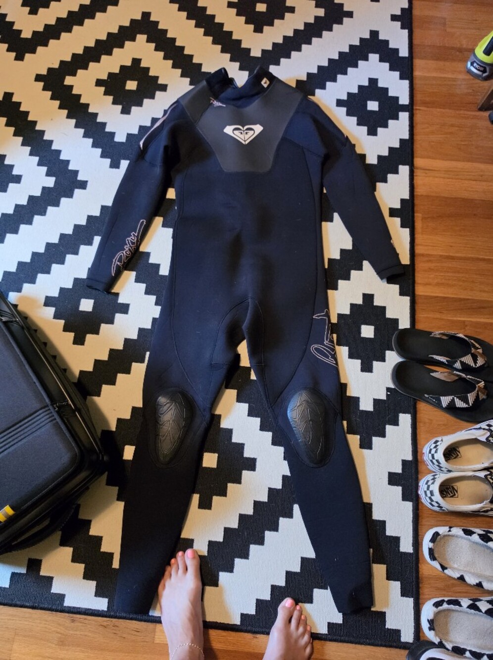 Roxy Black Women's Full-Body Wetsuit Jumpsuit